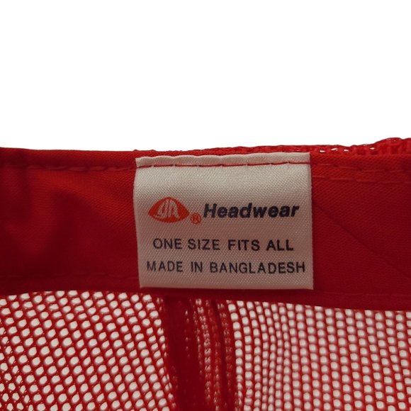 Vintage Camp Yocona 1992 Mesh OSFM Snapback Cap Trucker Foam Baseball Hat Red - Picture 7 of 13